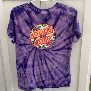 Santa Cruz Vacation Dot Purple Spider Tie Dye T-Shirt